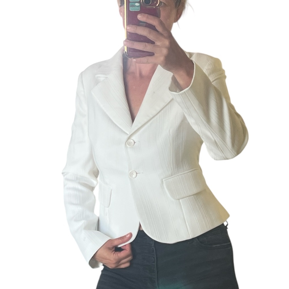 Koton white jacket two button blazer size XS